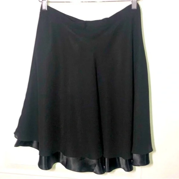 Adrianna Papell Evening Essentials Black A-Line Skirt Size 10 - Picture 2 of 6